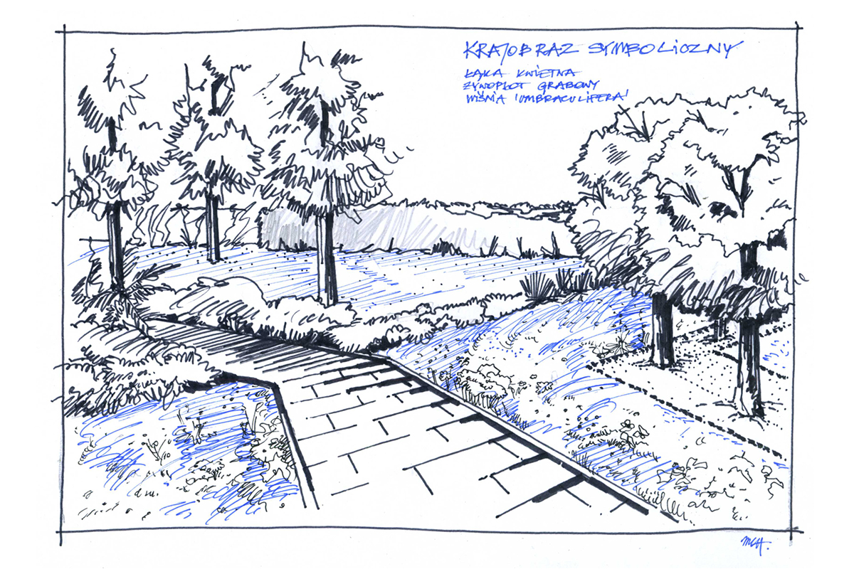 Krajobraz symboliczny szkic