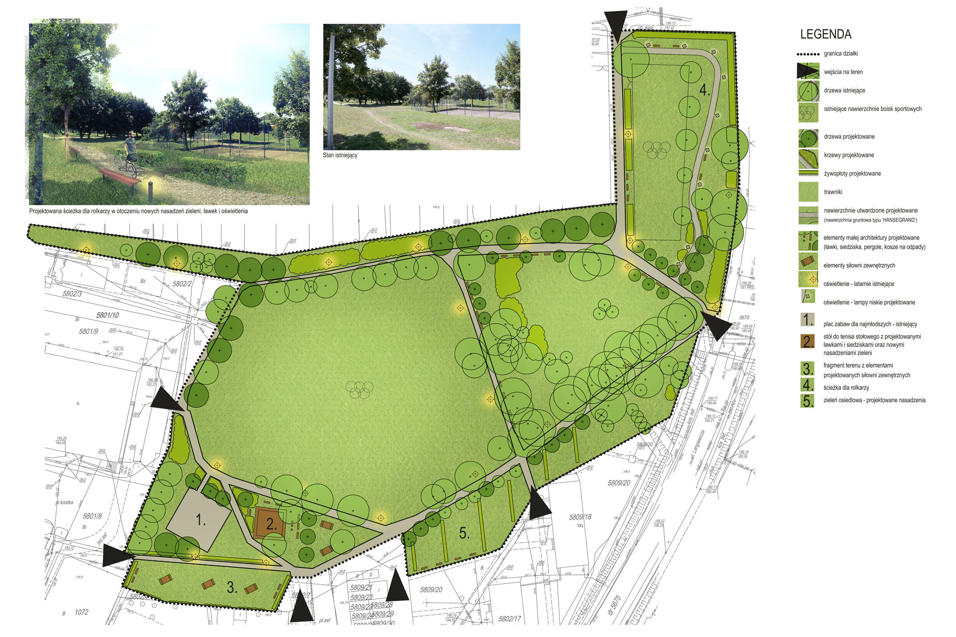 Projekt terenów zielonych