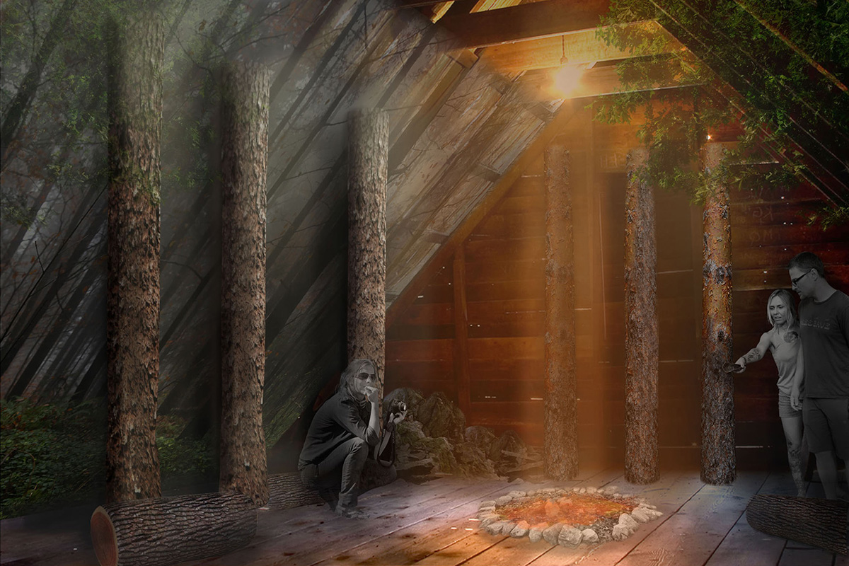 Przestrzeń ekspozycyjna wizualizacja wnętrza