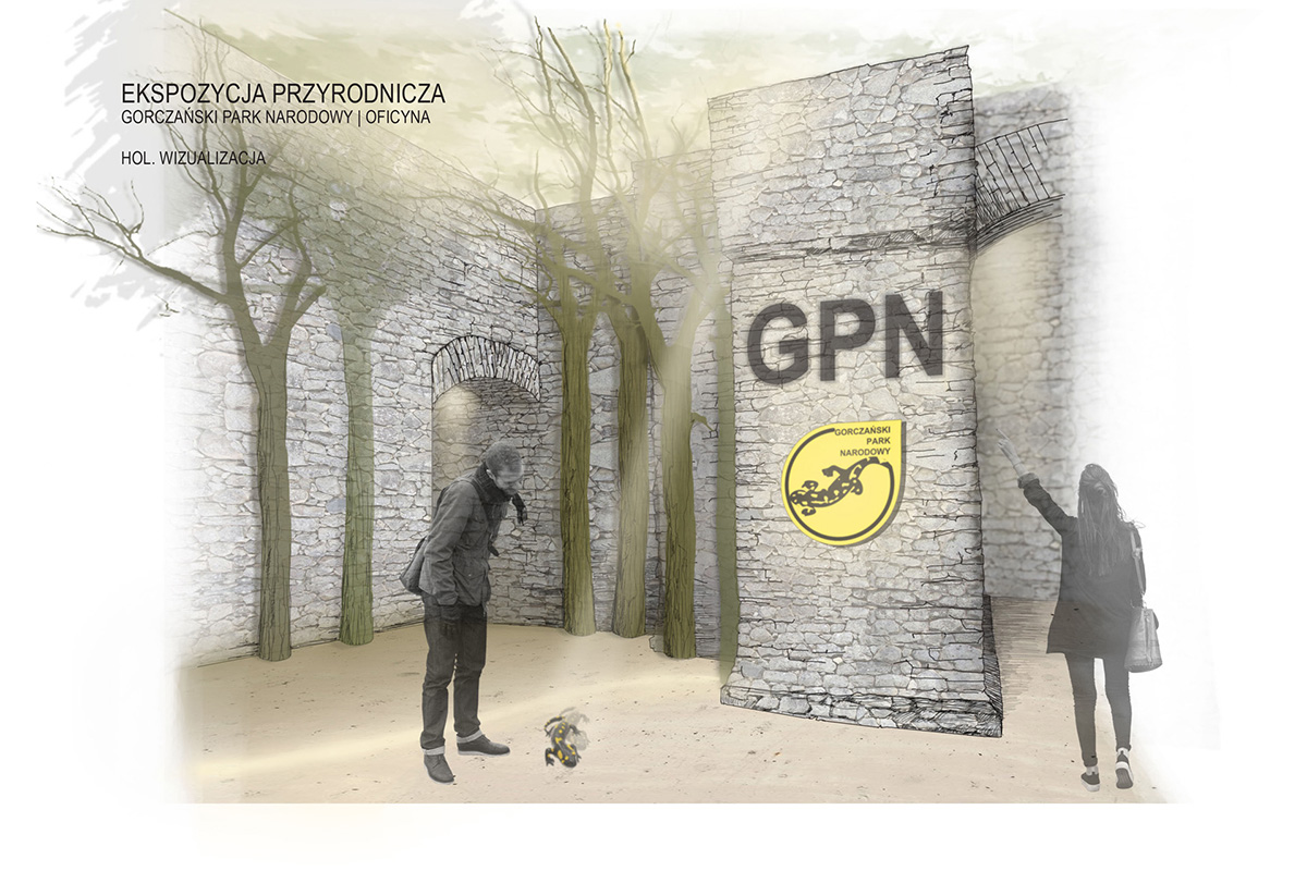 Ekspozycja przyrodnicza wizualizacja