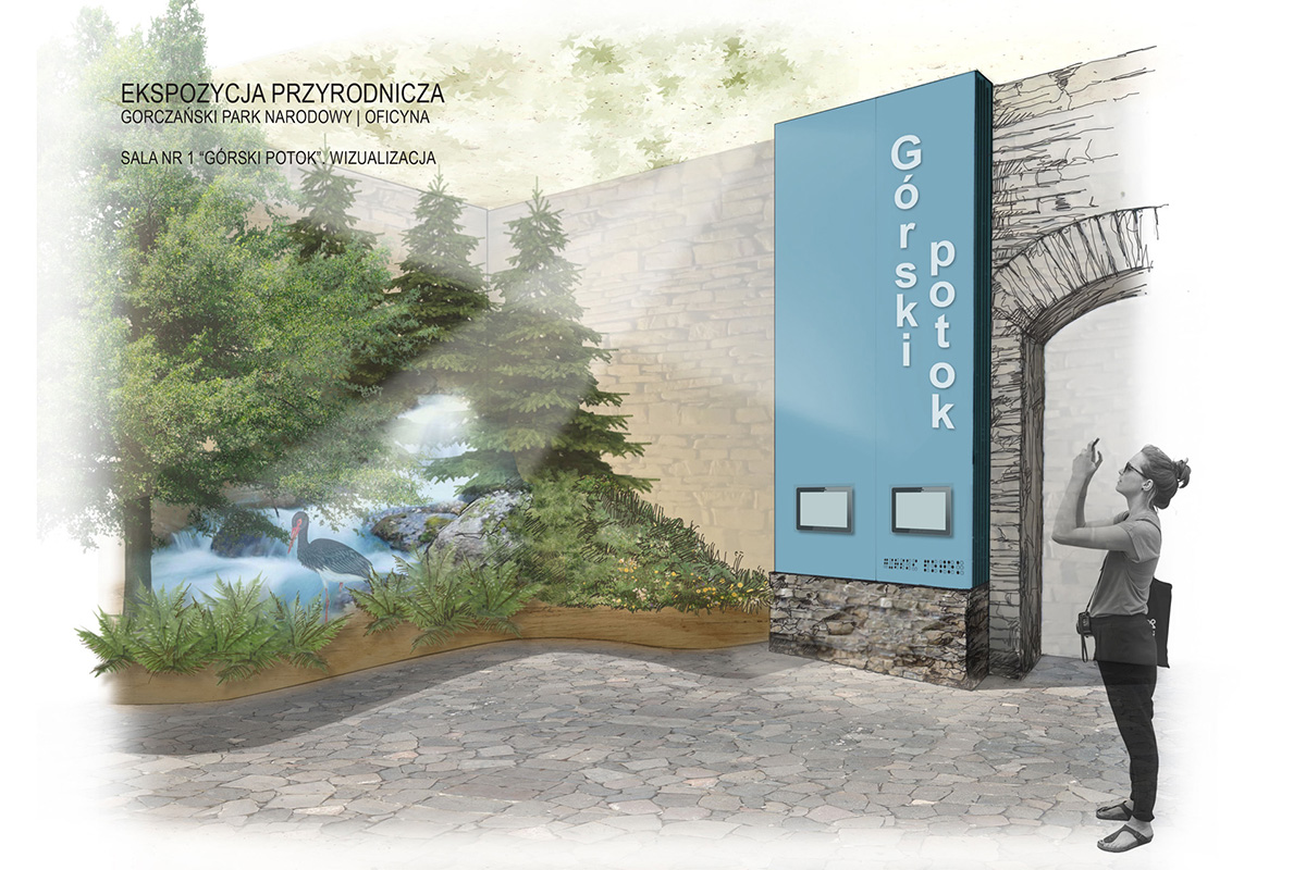 Ekspozycja przyrodnicza wizualizacja